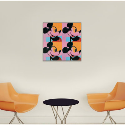 Mickey Mouse by Warhol - Single Picture Frame Print on MDF