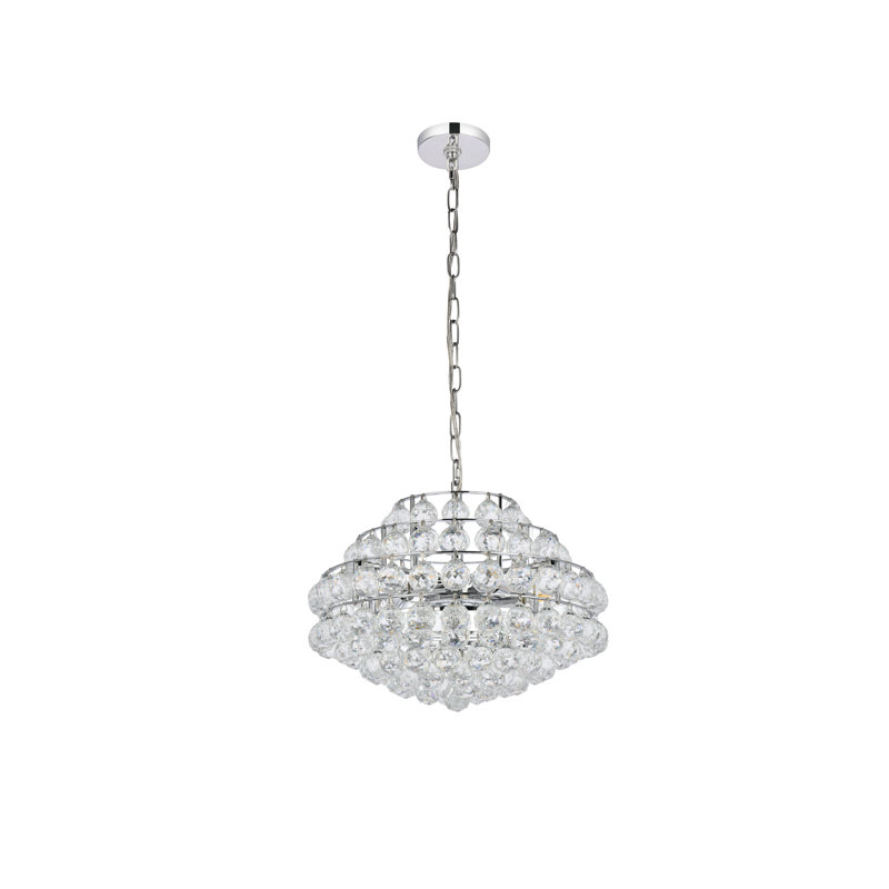 Kieron 5 - Light Unique/Statement Pendant, 73" H x 18" W x 18" D, Chrome