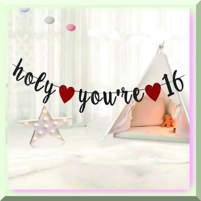 Bee Theme Welcome Banner with Glitter