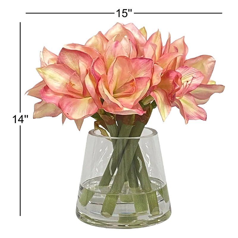 AMARYLLIS IN VASE, Pink