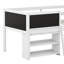 Lit mezzanine simple avec deux tablettes et échelle mobiles-152232642