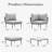 Latitude Run 11 Pieces Aluminum Patio Furniture Set, Modern Modular Sectional Sofa with Coffee Table and Upgrade Thickness Cushion-1816400265