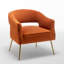 Fauteuil d'appoint en velours Chynna-2015316161