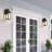 Alvester 1 - Light 15"H Black and Gold Iron Tempered Glass ETL Outdoor Wall Lantern with Dusk to Dawn-259982133