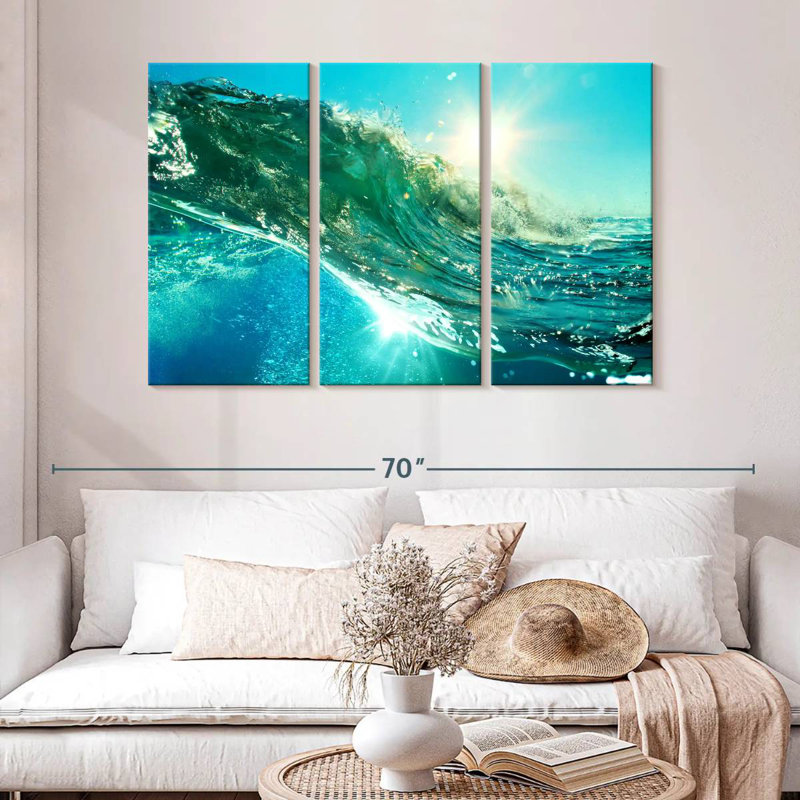 Gillard Sunlit Ocean Wave, 32" H x 50" W