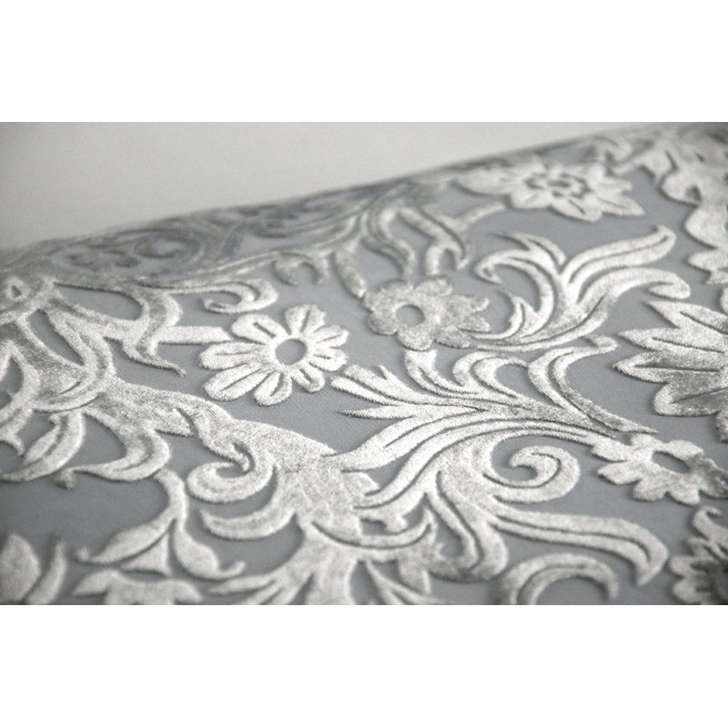 Prospect Park Square Velvet Pillow Cover & Insert, 18" x 18", Silver