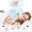 Ventilateur de chambre à coucher en plumes blanches 19 po avec télécommande, à intensité variable, 5 pales, moteur CC réversible, avec lumière DEL 