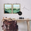 «Hill Side Nautical Landscape Abstract», ensemble de 2 toiles flottantes encadrées par Grace Popp-584667917-584667918