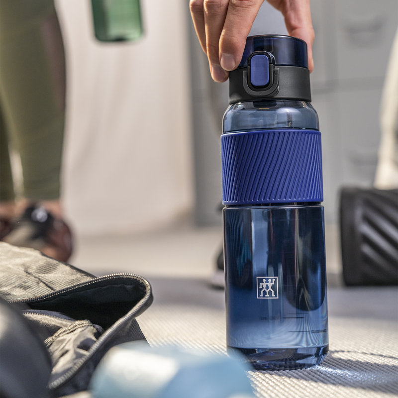 Tritan Plastic Water Bottle, Dark Blue