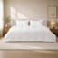 Ensemble de housse de couette douce 100% coton avec fermeture à glissière double