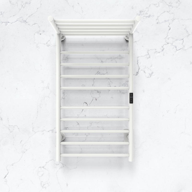Straight Towel Rail Towel Warmer, Matte White