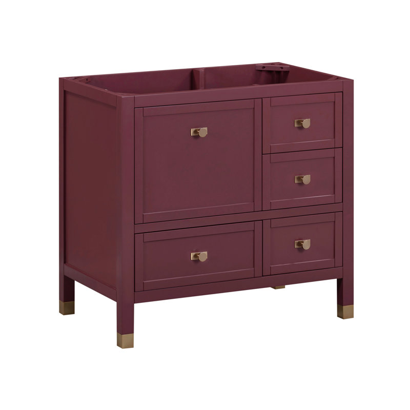 Alana 36 in. Single Sink Bathroom Vanity in Burgundy Red