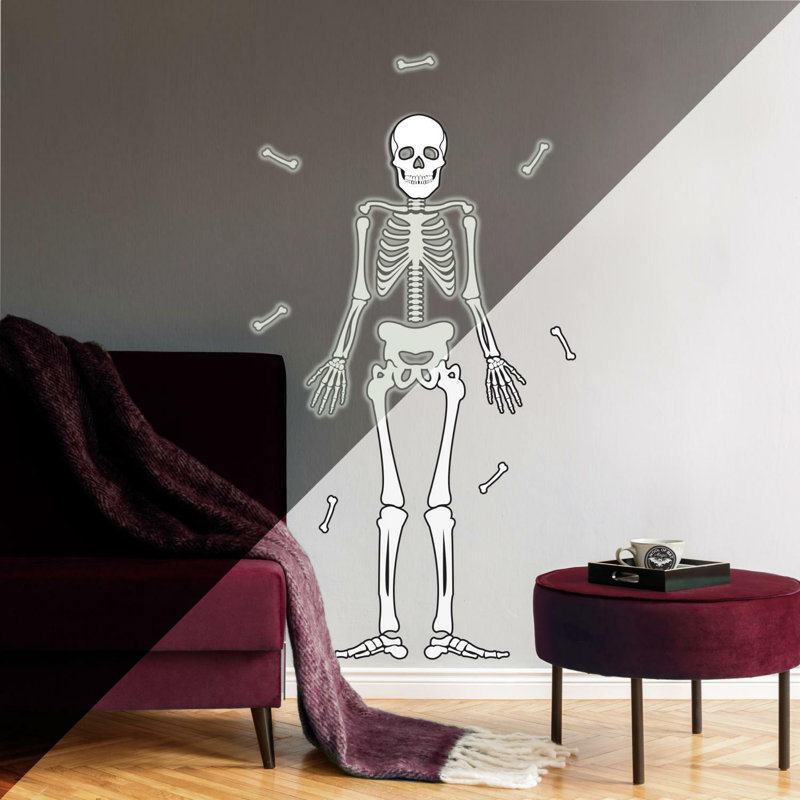 Adhésifs décoratifs squelette lumineux