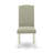 3 Piece Kitchen Table Set for Small Spaces Contains a Square Dining Room Table and 2 Dark Shitake Linen Fabric Upholstered Chairs, Linen White-1921175745-1991832406-1991832361