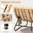 Oversized Double-Person Papasan Loveseat With Side Pockets-1395845079
