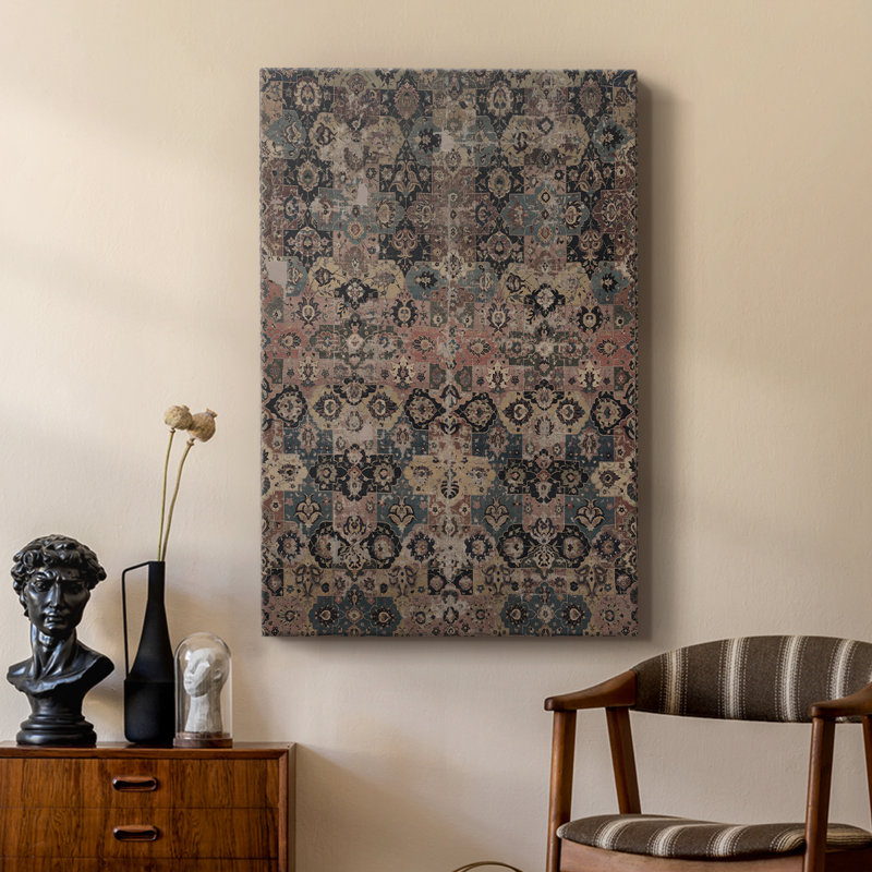 Reproduction abstraite rétro Lxxxv - galerie Cavas sur mesure, H 12 po x l 8 po
