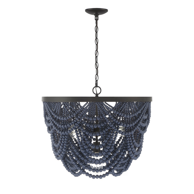 Lustre 5 lumières Clancey, Bleu