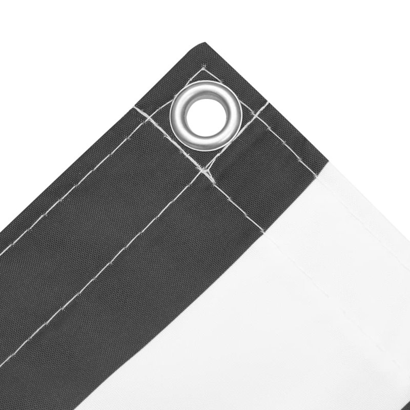 Cheatom Anthracite/White Vinyl Fence Panels, 90cm H x 600cm W x 0.15cm D