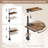 3 Tier Clamp On Desk Shelf - Over Or Under Table Clamp Shelf,360° Rotatable Desk Storage For Home Office, Gaming Devices,Storage Tray,And More, Rustic Vintage Brown Desktop Shelves