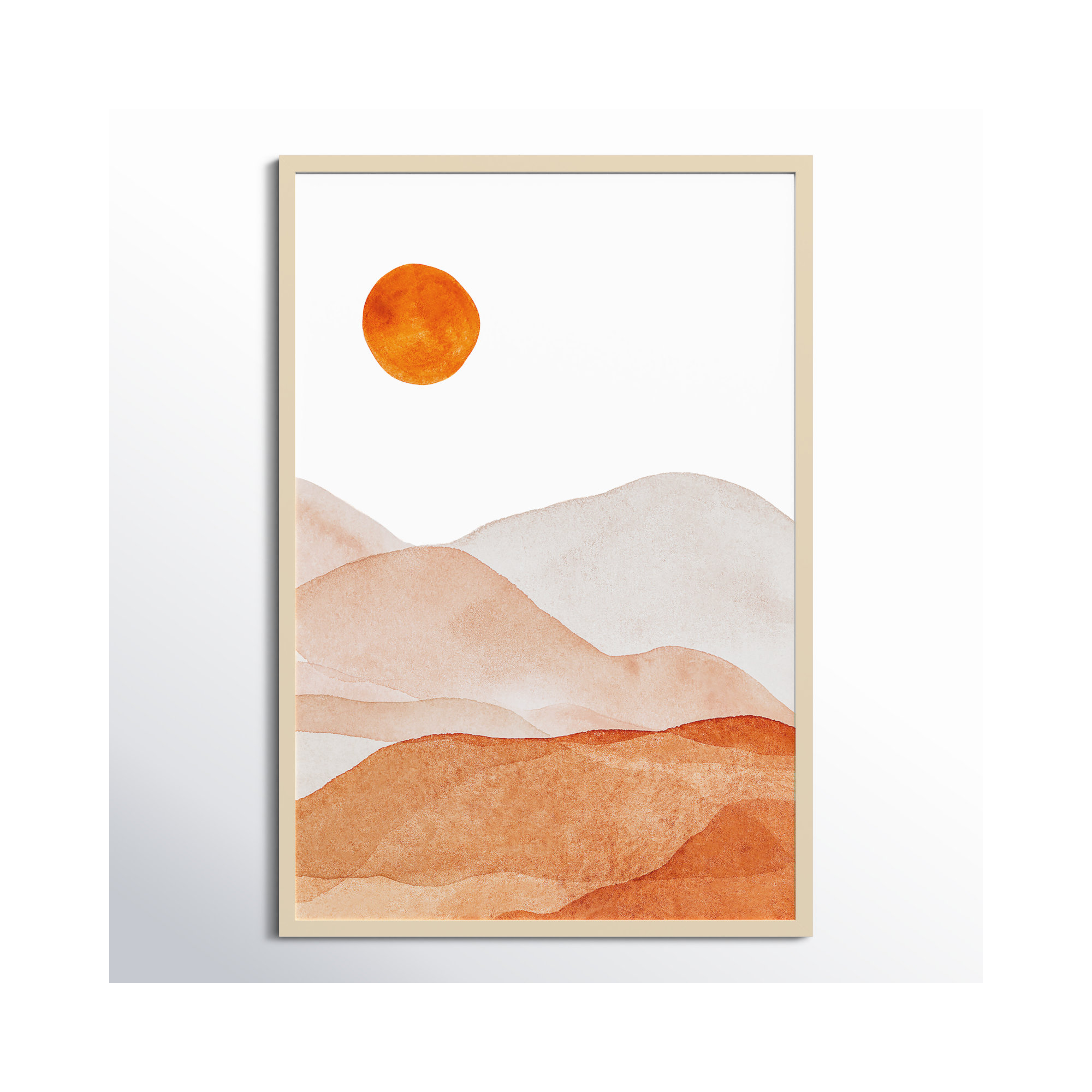 Mountain Range I by Amy Lighthall, 41.25" H x 28.25" W x 0.88" D, Brown