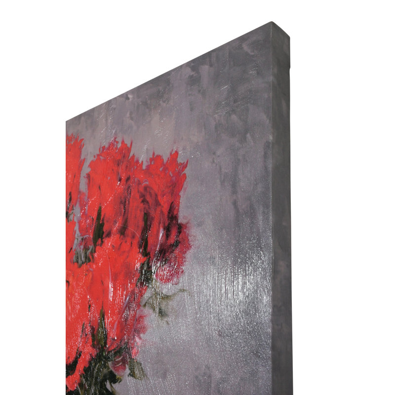 Le Beau Giclée par AFD Home 11158209, vase à fleurs rouges, 36 pouces par 48 pouces