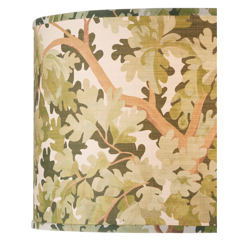Woodland Drum Lamp Shade, Green