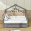 Lit maison avec tableau noir et tiroirs, style classique, rangement créatif-1000823629-1000823617