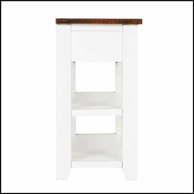 Console 48 po en bois de pin massif avec 3 tiroirs de rangement, parfaite pour les vestibules modernes et les salons