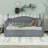 Cladia Wooden Twin Size Daybed With Twin Size Trundle, Extendable Daybed With Two Storage Drawers-1880377781