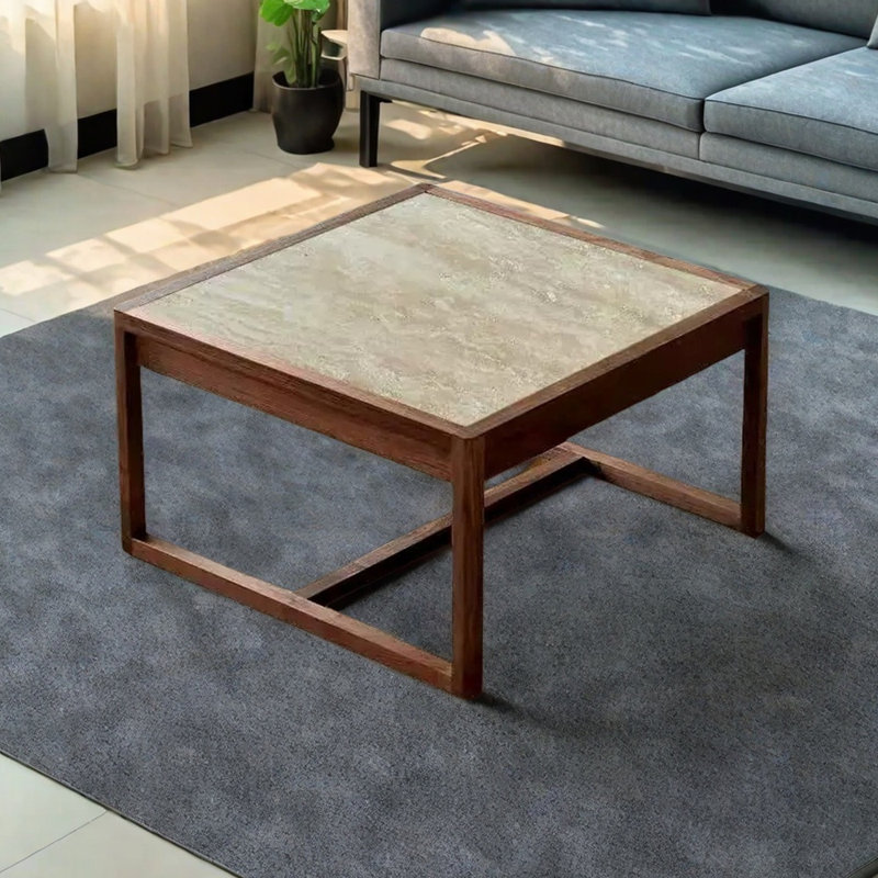 Table basse style moderne minimaliste, H 17,71 po x L 27,55 po x l 27,55 po