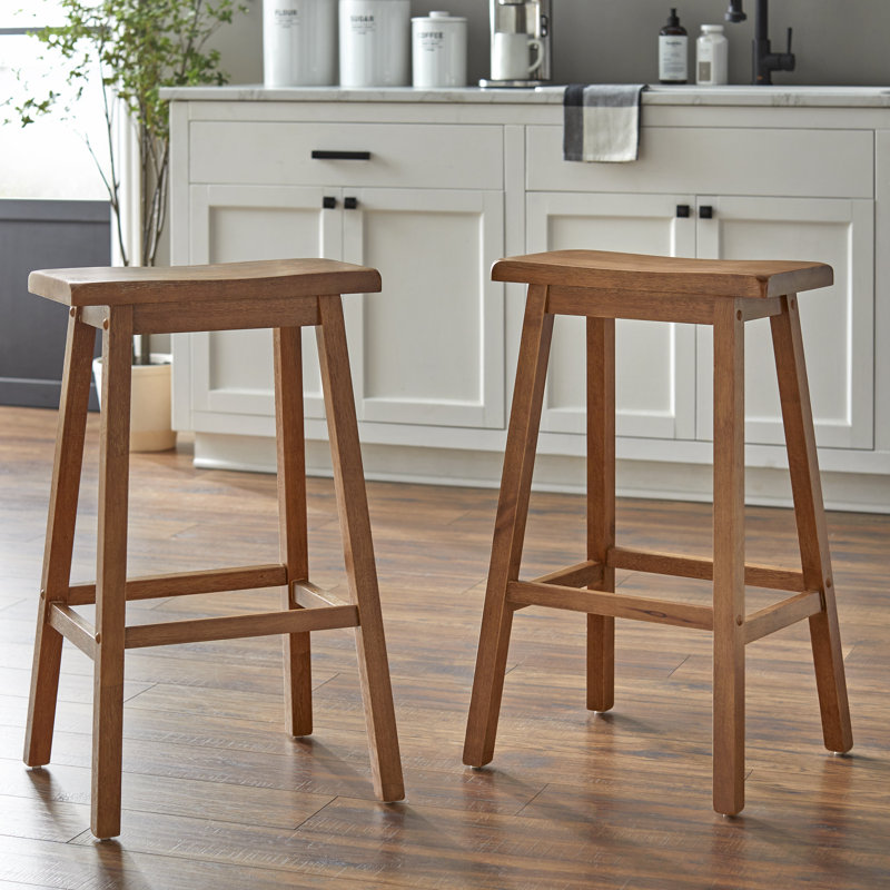 Prentiss Solid Wood Counter Stool, Buttermilk, Bar Stool (30" Seat Height)