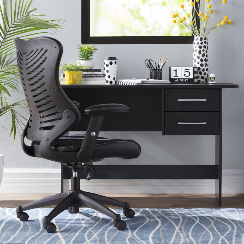 Siwar High-Back Designer Ergonomic Office Chair with Adjustable Armrests, Black