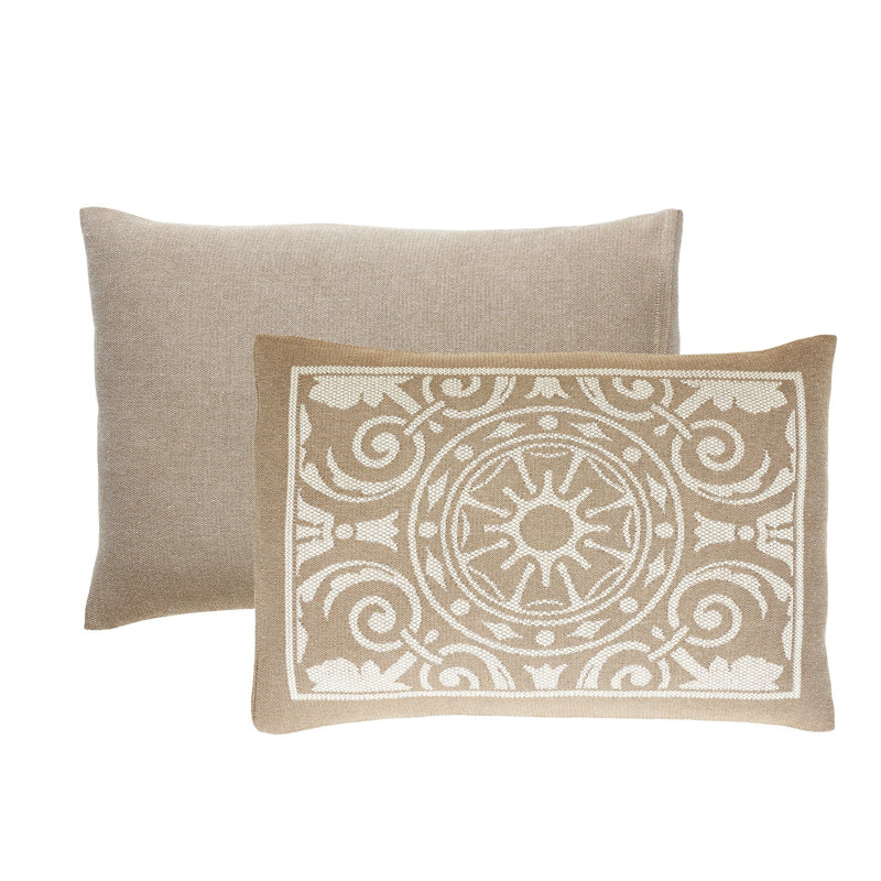 Taupe Queen Cotton Blend Medallion Bedspread Set
