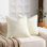 Housse de coussin moelleuse à rayures en chenille douce