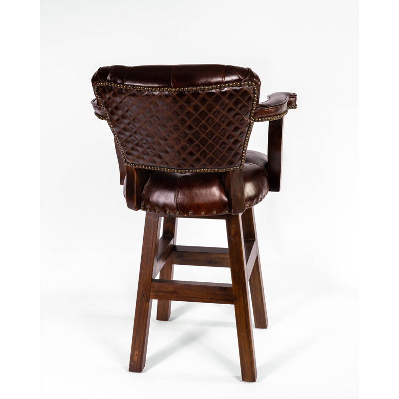 Trophy Tufted, Dark Brown, Counter Stool (26" Seat Height)