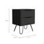 Table de chevet Skyoner 2, pieds Harpin, deux tiroirs-795479791