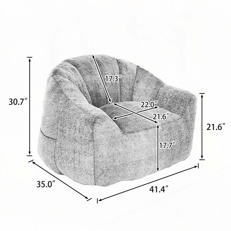 Fauteuil à billes, Fausse fourrure blanche