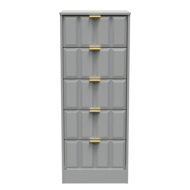 Arnesto 45cm W Manufactured Wood Bedside Table, Dusk Grey