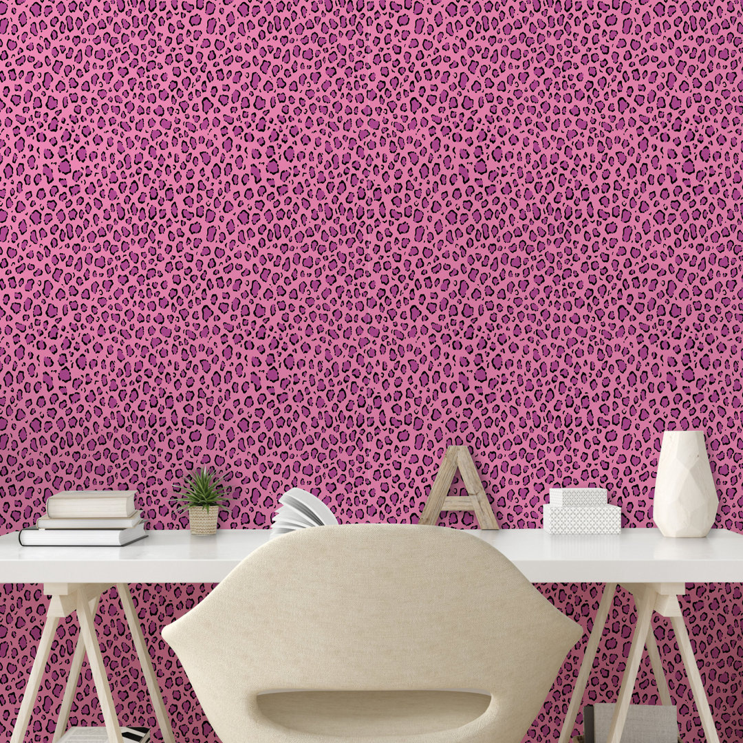 Abzieh- und Klebetapete, Leopard-Haut-Spots Pattern, Safari, Pink Baby Pink