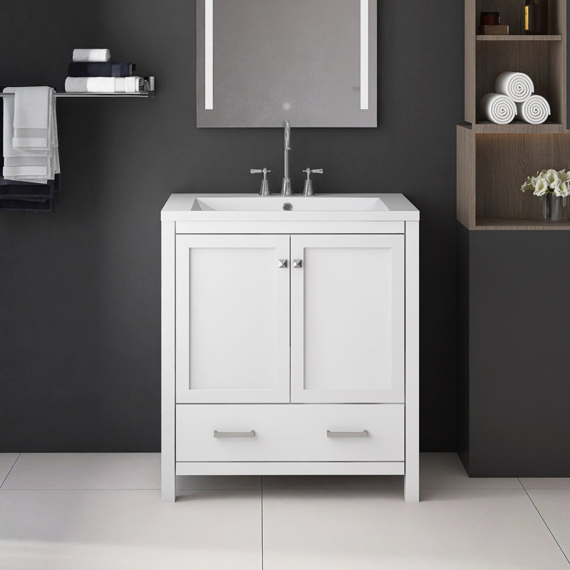 Ensemble de meuble-lavabo simple 30 po Lylla, Blanc