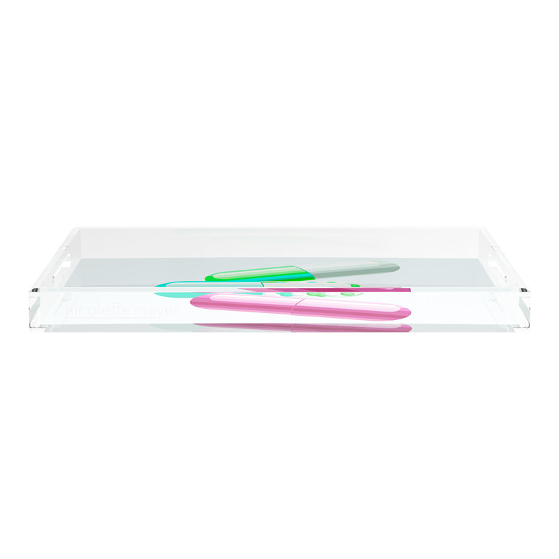 Get Millions of Followers Acrylic Rectangle Decorative Tray, 22.5"W x 14.5"D x 2"H