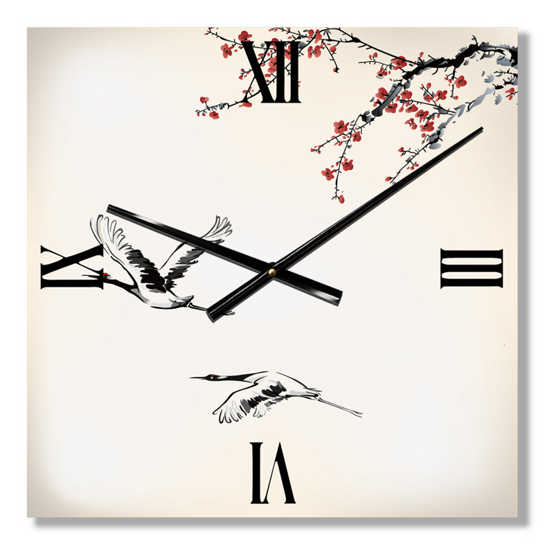 Horloge murale Sweet Winter Birds, Moyen