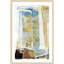 «Earthy Tones and Vibrant Blues» par Winnette Wood, reproduction d'art encadrée
