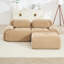 Canapé de 82 po en forme de L en tissu SoftCorduroy, conception modulaire en tissu, combinaisons multiples, accoudoirs courbés, aucun assemblage requis, éponge à haute résilience convenant aux salons, aires de repos, chameaux