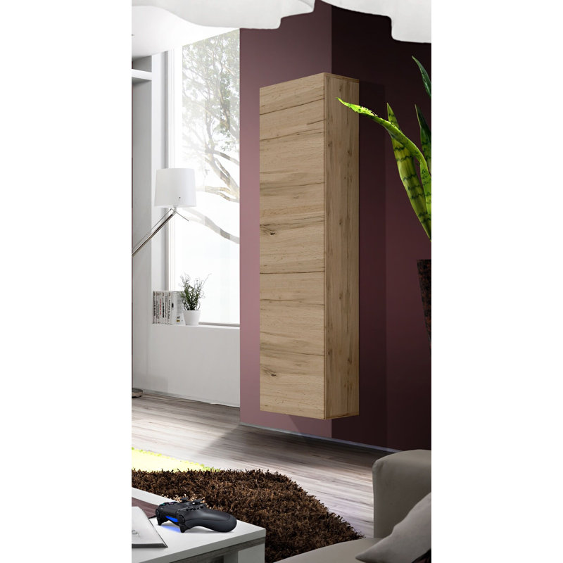 Fly Modular 67'' H x 15.75'' W Standard Floating Bookcase, Oak