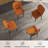 Modern PU Leather Upholstered Dining Chairs Wingback Side Chairs With Metal Legs-1837897104-1839904053