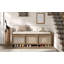 Banc à chaussures d'entrée de 122 cm avec tiroirs en rotin et coussin capitonné, naturel-1651473598