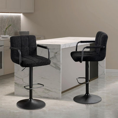 Eldredge 25"-31" Height Adjustable Rotating Bar Stool with Metal Frame
