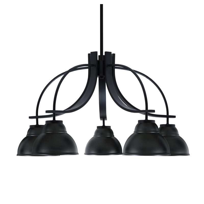 Lustre encastré Cavella, Noir mat, H 16,5 po x l 29 po x P 29 po, 5