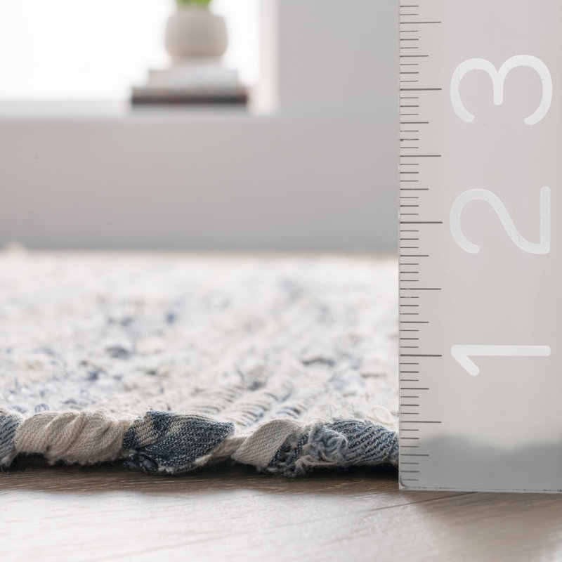 Cotton Striped Indoor Rug, Rectangle 6' x 9'